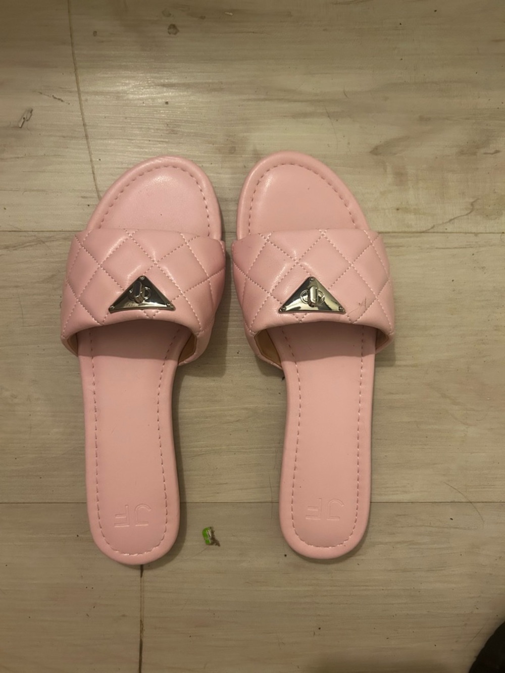 Quilted Slide Sandals - Pink
